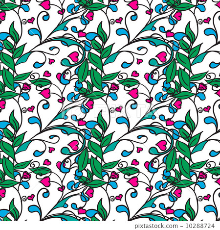 Hand drawing floral background 10288724