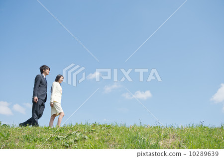 Two new recruits walking in Kawahara Two new recruits walking in Kawahara 10289639
