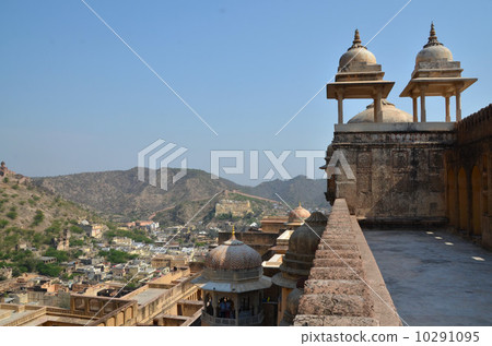 World Heritage View of the castle town from Harlem of Amberle castle 10291095