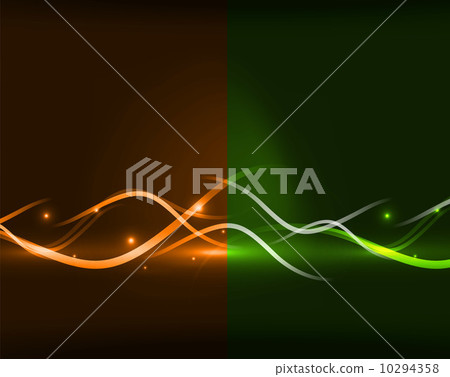 Abstract glowing lines - Stock Illustration [10294358] - PIXTA