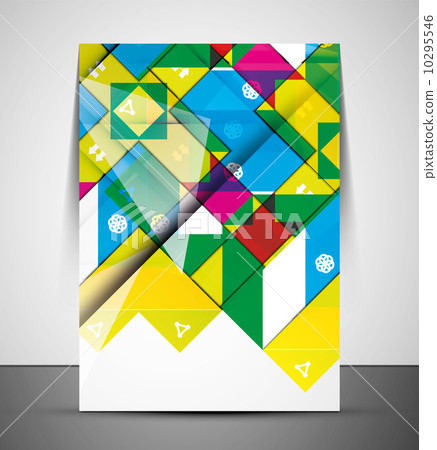 Multipurpose CMYK geometric print template 10295546