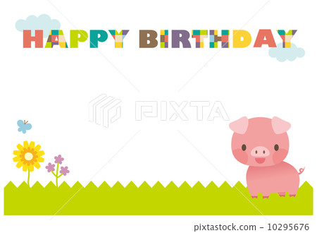 Birthday card animals background 10295676
