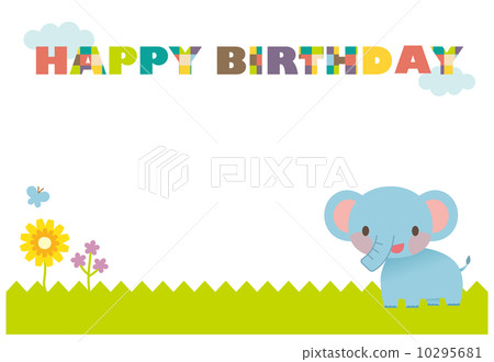 Birthday card animals background 10295681