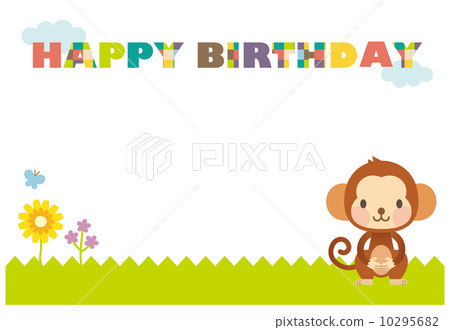 Birthday card animals background 10295682