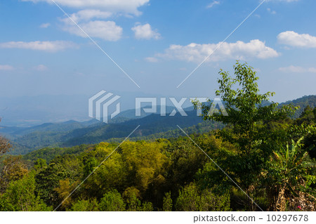 Landscape mountain view background at Doi Mae Taman Chiang Mai a 10297678