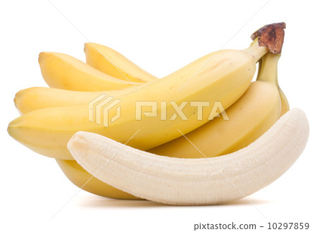 Bananas bunch isolated on white background cutout Bananas bunch isolated on white background cutout 10297859