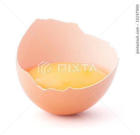 Breaking egg isolated on white background cutout 10297900