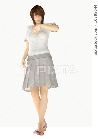Watch a woman real illustration 3DCG illustration material Watch a woman real illustration 3DCG illustration material 10298644