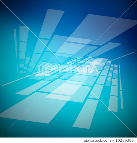 Abstract Blue Background with Transparent Shapes 10299396