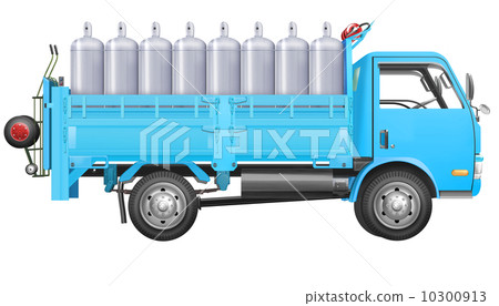 lp gas transport vehicle blue CG white background lp gas transport vehicle blue CG white background 10300913