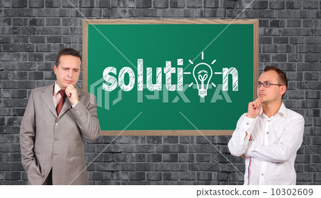 solution symbol on board solution symbol on board 10302609