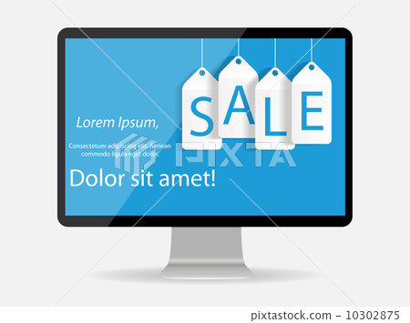 Sale Banner with Place for Your Text. Vector Illustration 10302875