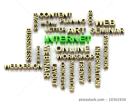 INTERNET - Concept green word and cloud tags INTERNET - Concept green word and cloud tags 10302938