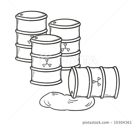 barrels with dangerous fluid 10304361