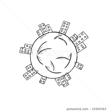 sketch of the earth 10304363