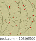 pastel seamless pattern with red berries 10306500