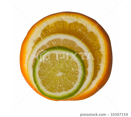 Closeup of orange, lemon and lime composition Closeup of orange, lemon and lime composition 10307159