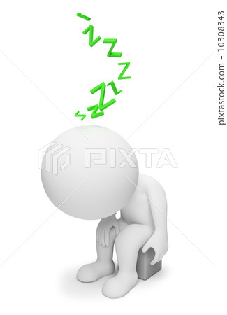 3d small people - tired 3d small people - tired 10308343