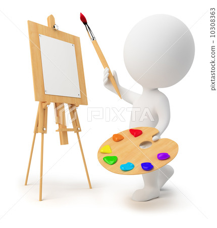 3d small people - painter 3d small people - painter 10308363