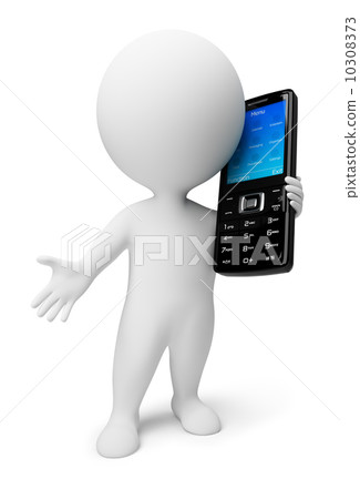 3d small people - mobile phone 10308373