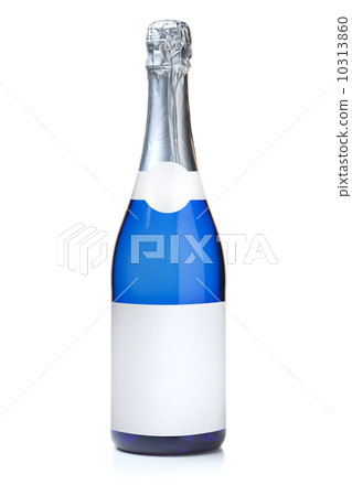 Blue champagne bottle Blue champagne bottle 10313860
