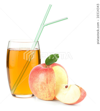 Apple juice in a glass and apple 10314343