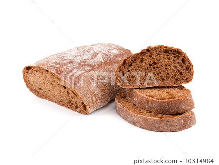 Brown bread with slices 10314984