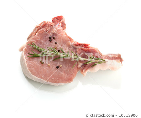 Raw meat with rosemary and pepper 10315906