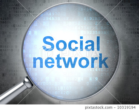 Social network concept: Social Network with optical glass 10319194