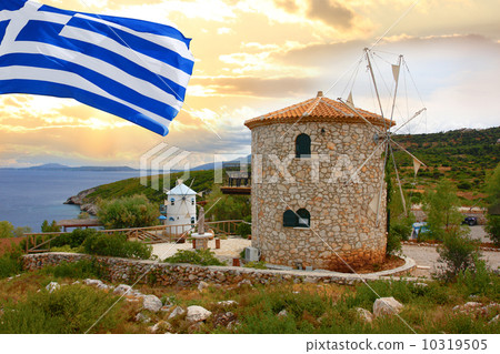 Traditional Wind Mill in Greece, Zakynthos Island 10319505