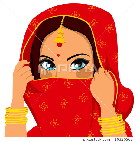 Indian Woman Covering Face 10320563