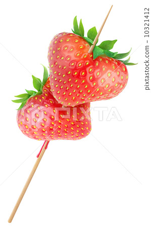 Heart-shaped strawberries on a stick 10321412