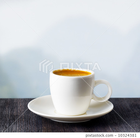 Cup of coffee on highlands background 10324381