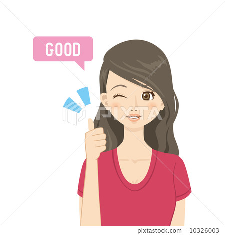 A woman who signs with a good sign - Stock Illustration [10326003] - PIXTA