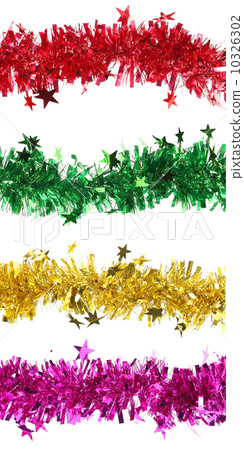 Christmas tinsels with stars. 10326302