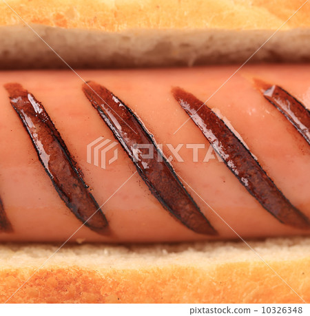 Grilled cut sausages close up. Grilled cut sausages close up. 10326348