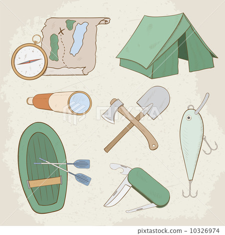 Camping hand drawn vector icons Camping hand drawn vector icons 10326974