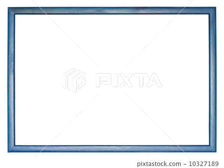 narrow blue wooden picture frame 10327189