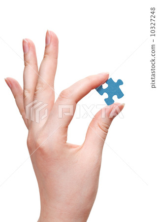 female arm holding puzzle piece female arm holding puzzle piece 10327248
