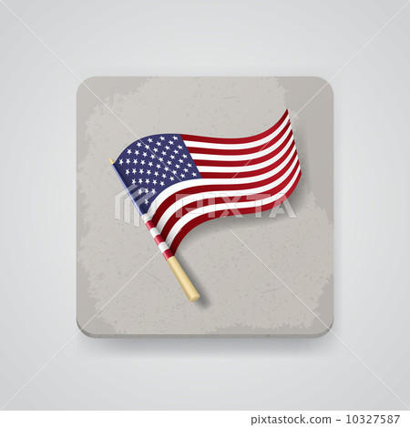 USA flag, vector icon - Stock Illustration [10327587] - PIXTA