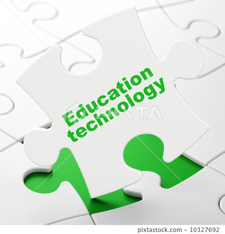 Education concept: Education Technology on puzzle background 10327692