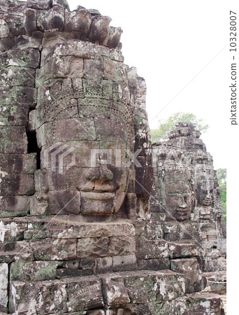 World Heritage Angkor Ruins Bayon Person Tower 10328007