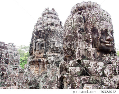World Heritage Angkor Ruins Bayon Person Tower 10328012