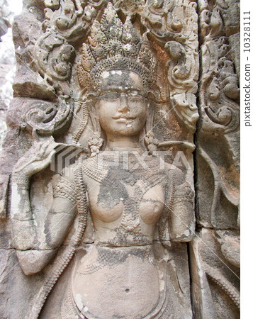 World Heritage Site Angkor Ruins Bayon Debatar Statue 10328111