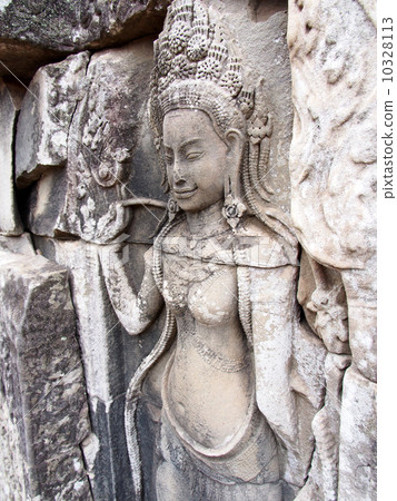 World Heritage Site Angkor Ruins Bayon Debatar Statue 10328113