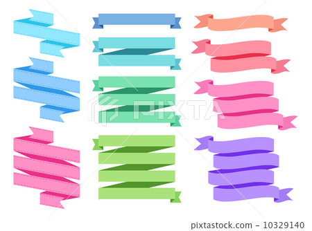 colorful ribbon set, vector colorful ribbon set, vector 10329140