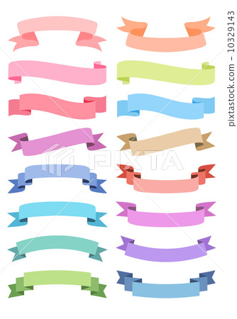colorful ribbon set, vector design elements 10329143