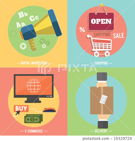 Icons for e-commerce, delivery, online shopoing. 10329729