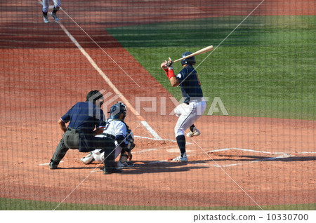 棒球〜左擊球手/接球手·裁判員（圖片僅供參考） 10330700