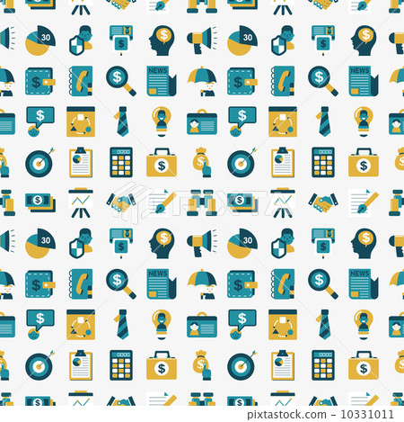 seamless retro flat business pattern background - Stock Illustration ...
